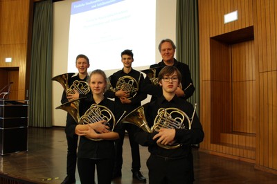 Hornquartett der Musikschule Freiburg 2015